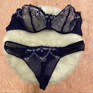 EUC Chantelle Bra/Panty set 36DD/Large